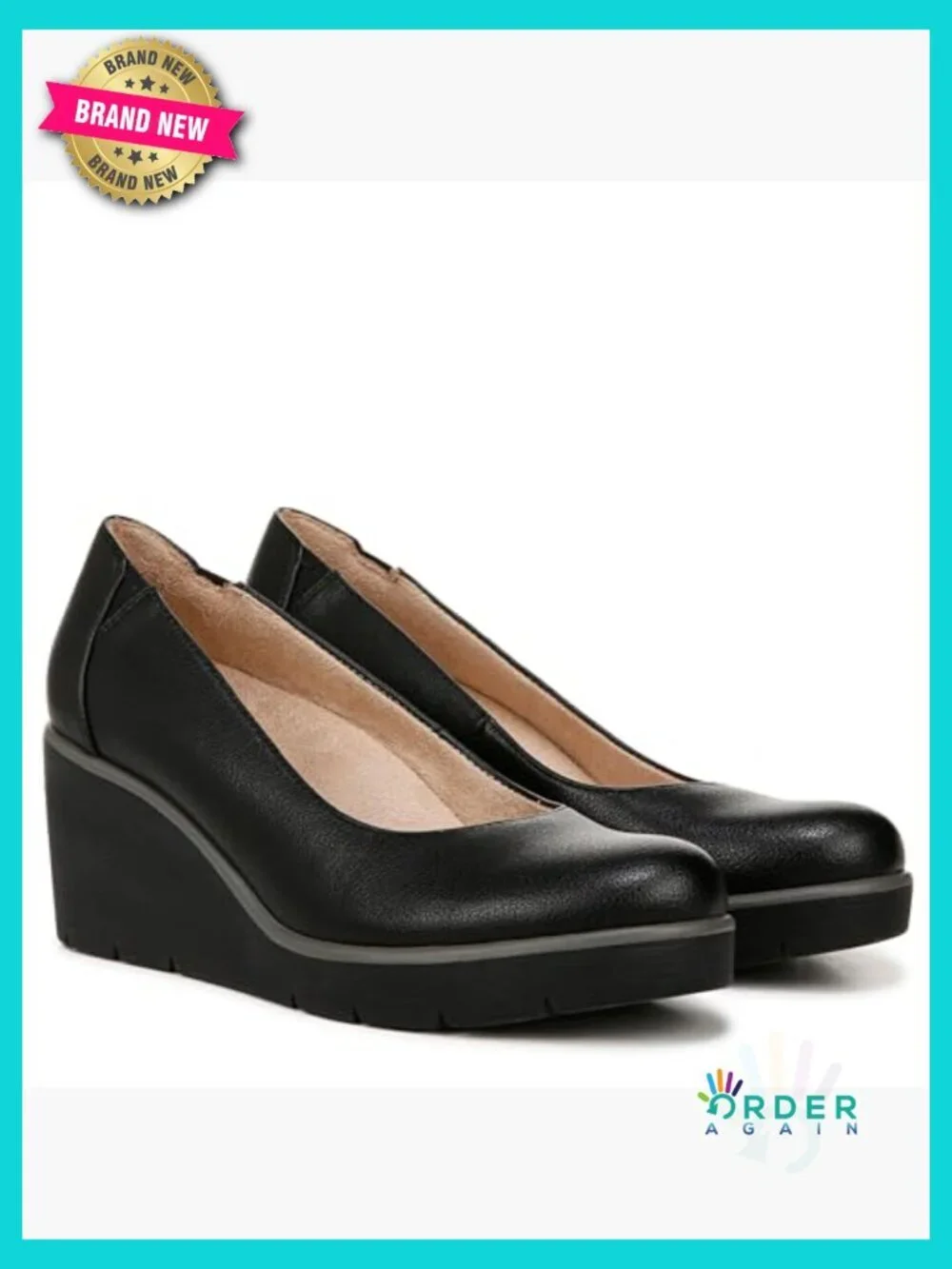 Women's Wedge Heels Comfy Casual Closed Toe Memory Foam Arch Support